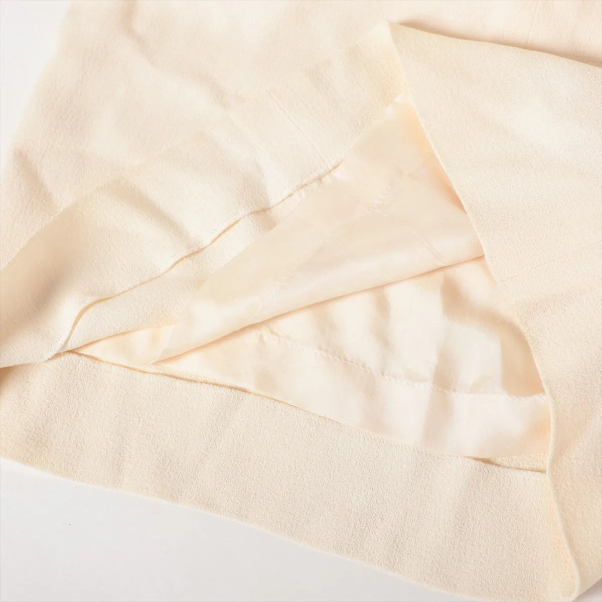 Chanel Camelia Button Skirt Ivory