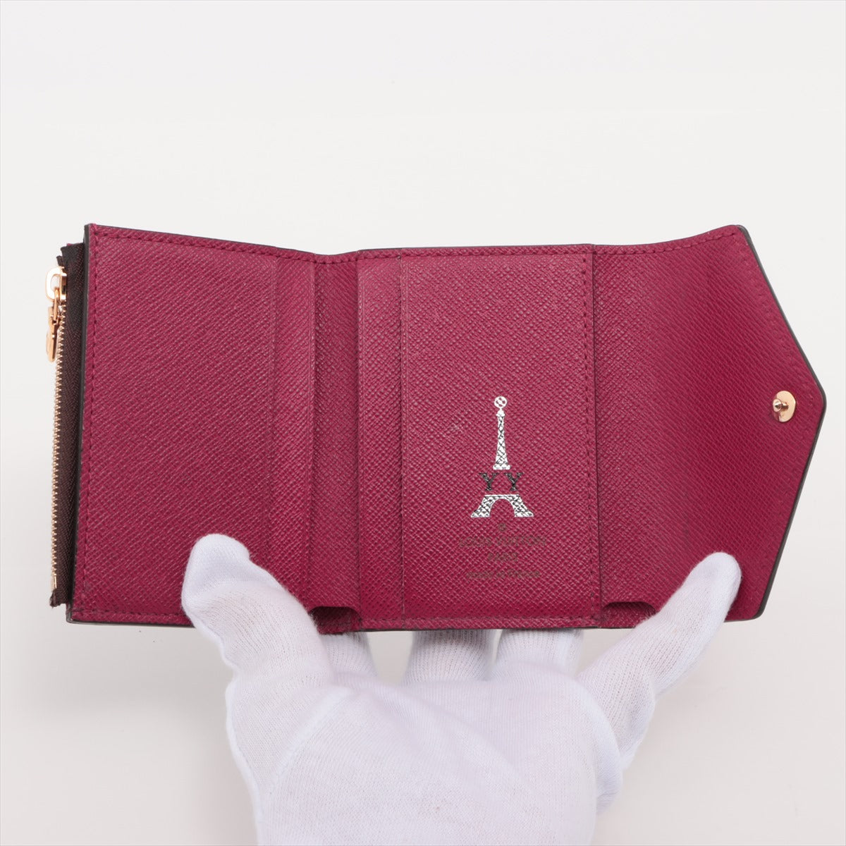 Louis Vuitton Monogram Portefeuille Zoé Compact Wallet Fushia