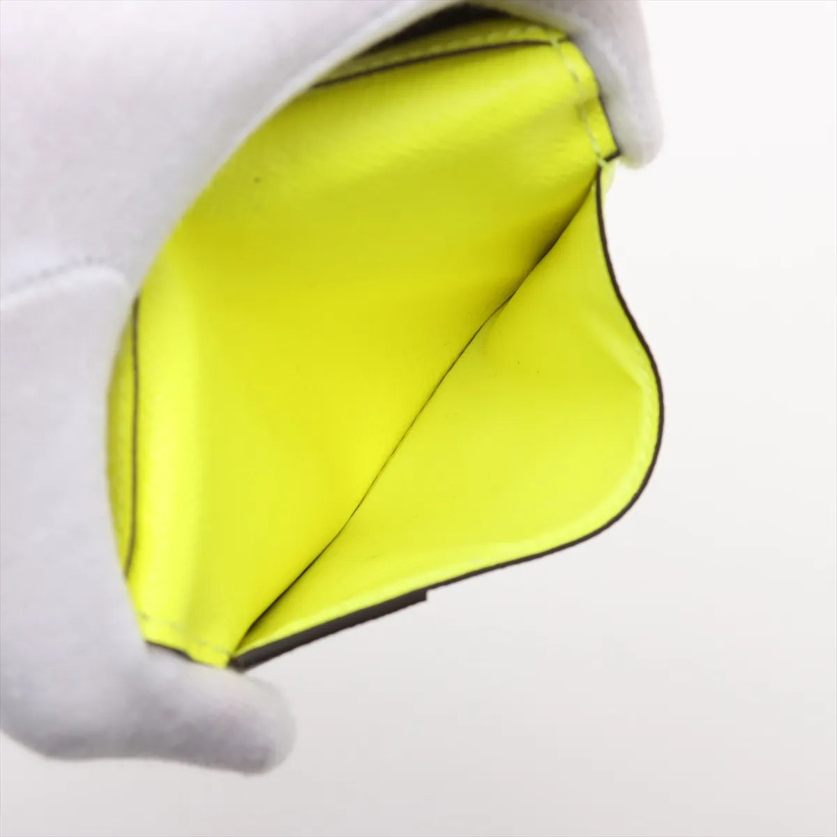 Louis Vuitton Monogram Pocket Organizer Card Case Neon Yellow x Brown