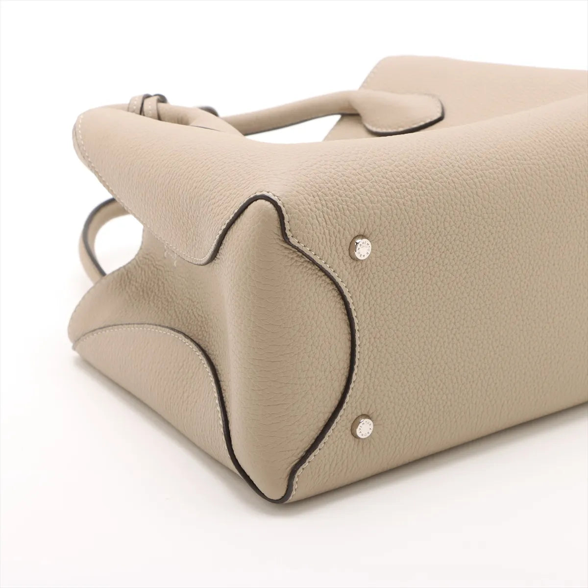 Bonaventura Mia Leather Two-Way Tote Bag Beige