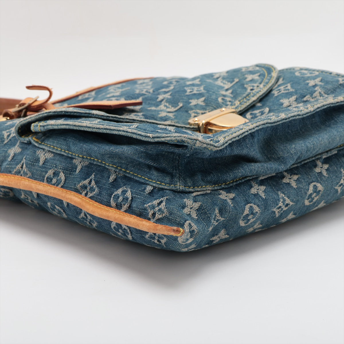 Louis Vuitton Monogram Denim Flat Shopper Tote Bag