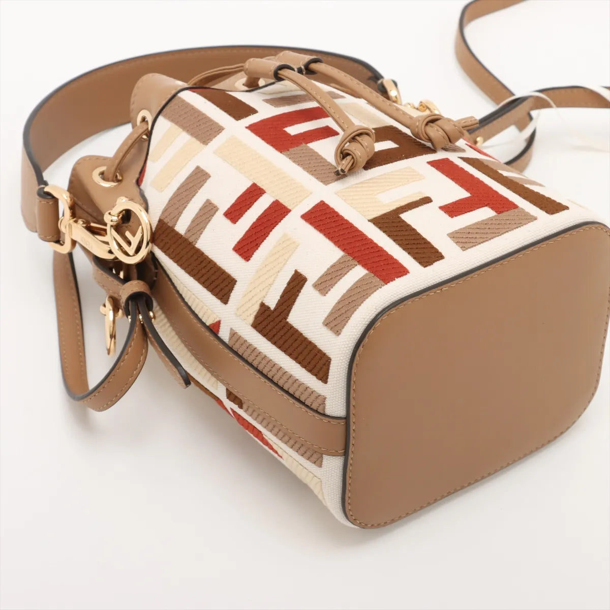 Fendi Zucca Mon Tresor Mini Canvas Two-Way Handbag Multicolor