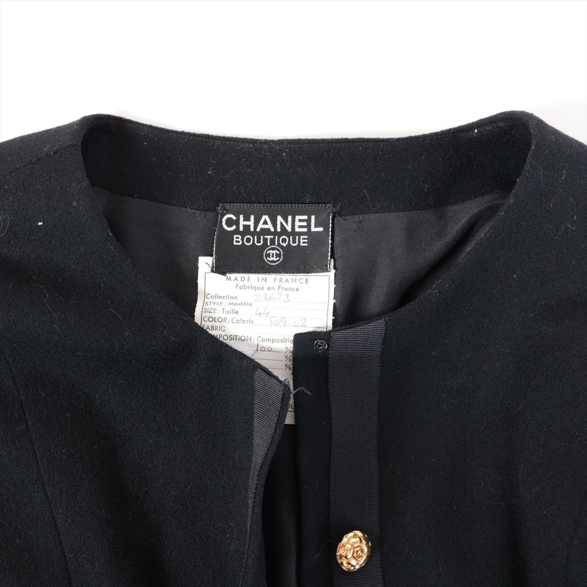 Chanel Vintage Wool Long Sleeve Dress