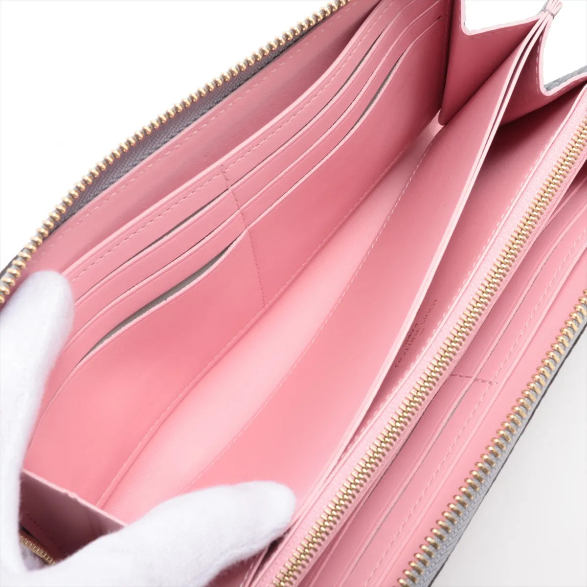 Louis Vuitton Taurillon Zippy Long Wallet Comet Blue Marine x Pink