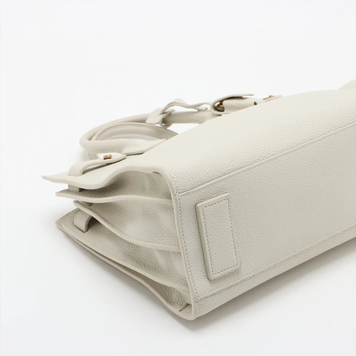 Saint Laurent Paris Sac de Jour Nano Leather Two-Way Handbag White