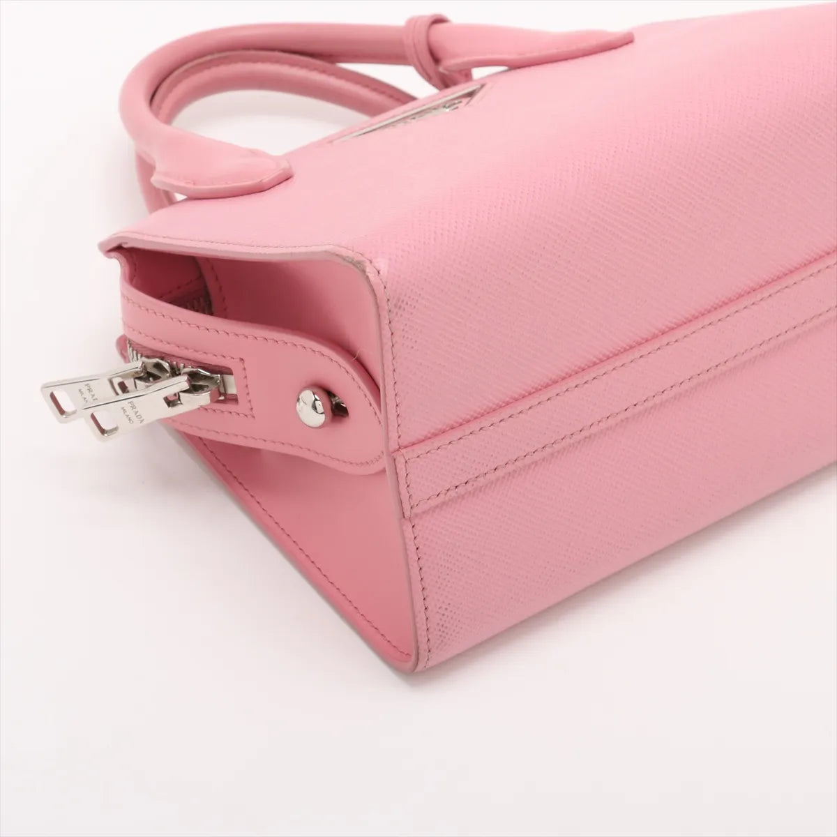 Prada Saffiano Cuir Leather Two-Way Handbag Pink
