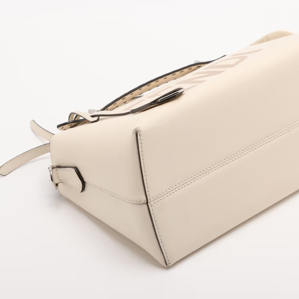 Fendi By the Way Medium Leather Two-Way Handbag Beige