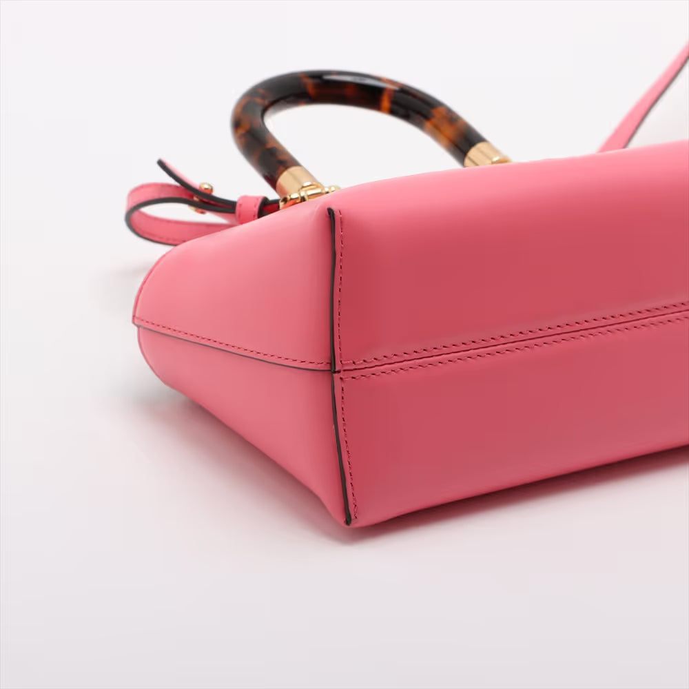 Fendi By The Way Mini Leather Two-Way Handbag Pink