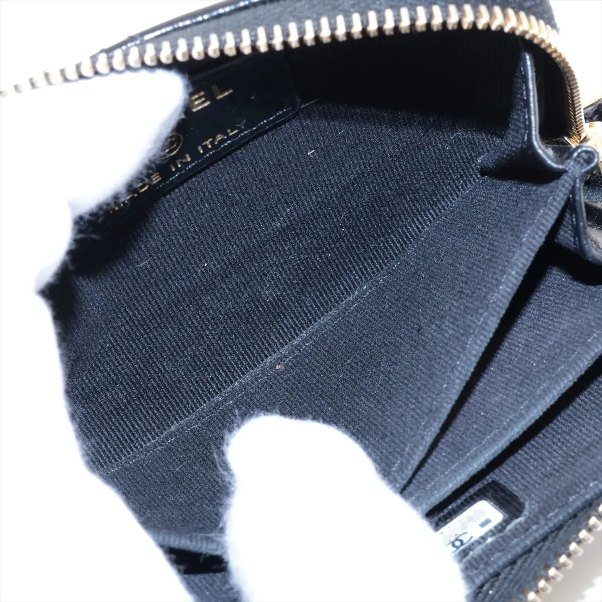 Chanel CC Logo Matelasse Lambskin Coin Purse Black