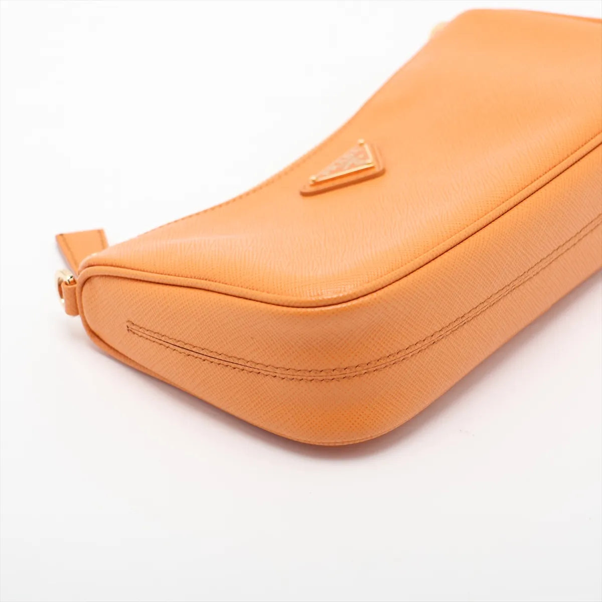 Prada Saffiano Leather Chain Shoulder Bag Orange