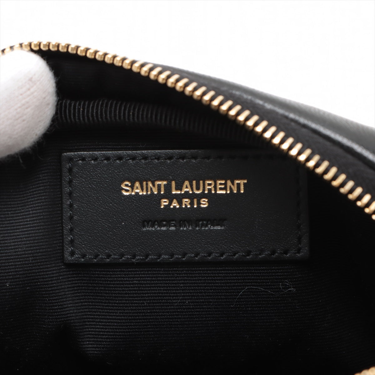 Saint Laurent Leather Pouch Black