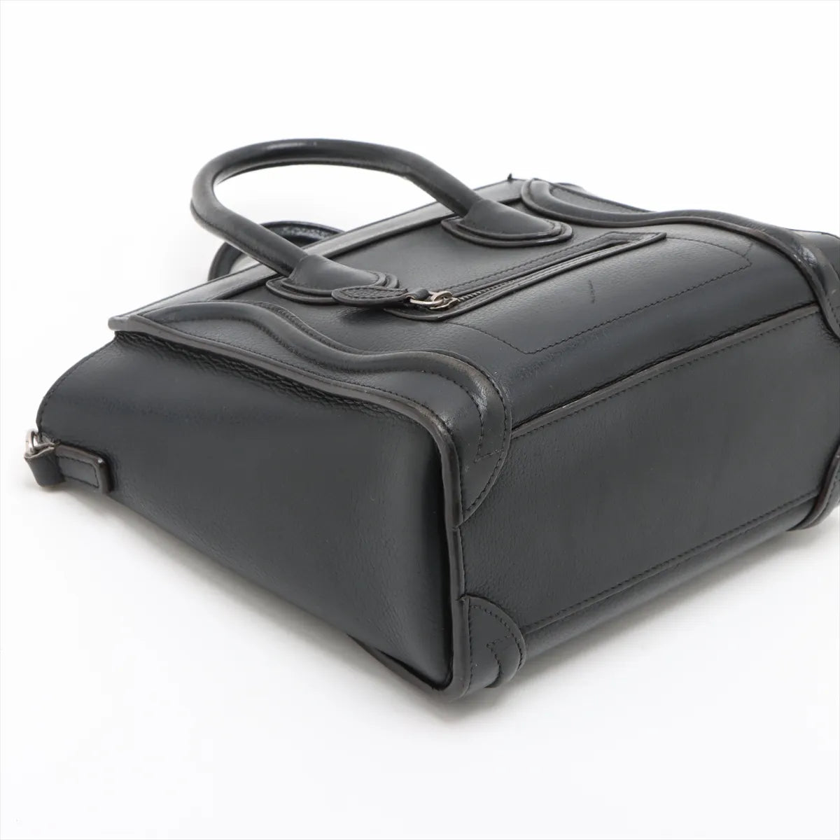 Celine Luggage Nano Shopper Leather Two-Way Handbag Black