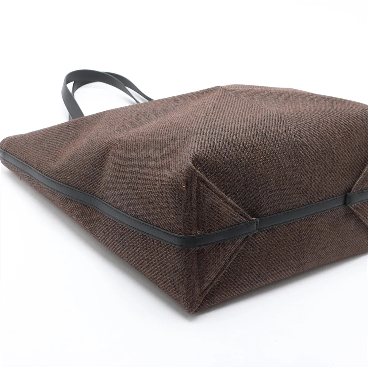 Loewe Puzzle Fold Large Linen Tote Bag Brown