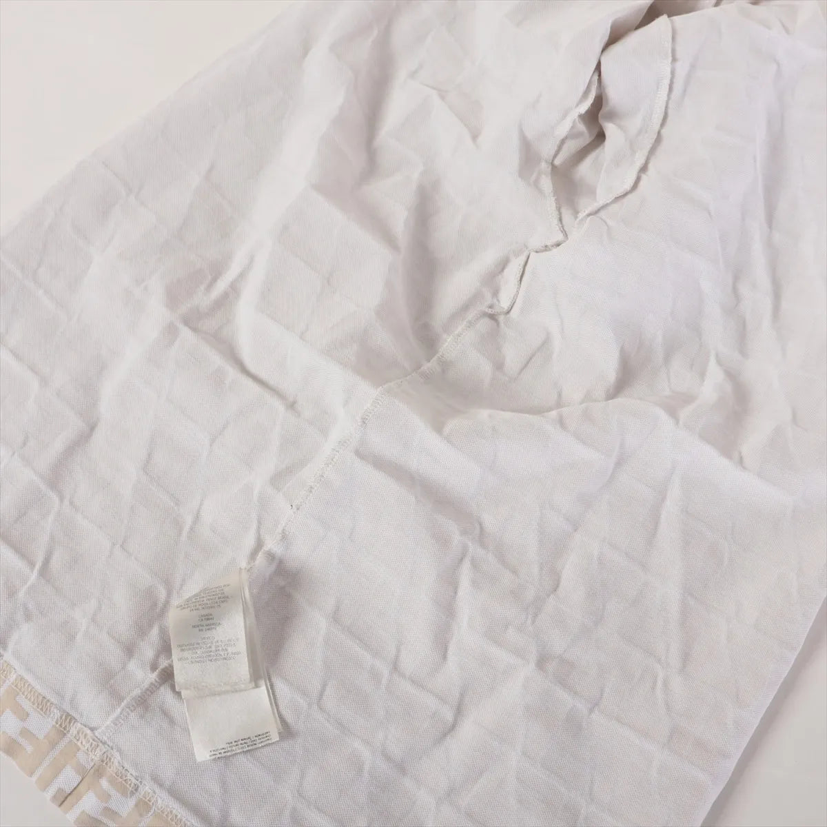 Fendi Zucca Cotton T-shirt White x Beige