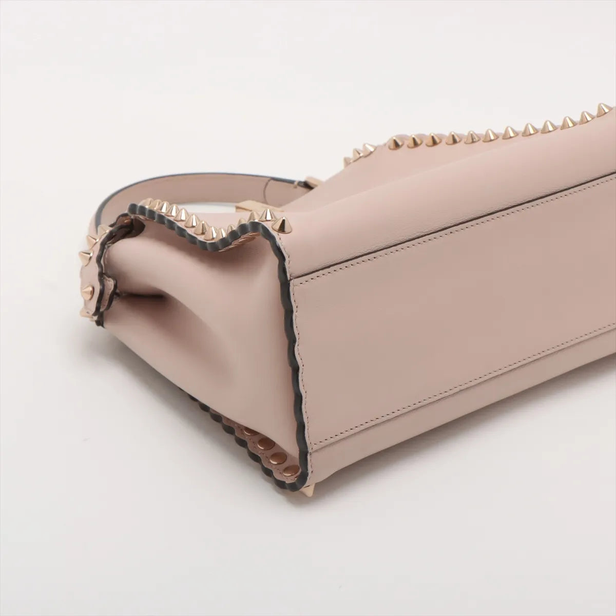 Fendi Mini Peekaboo Leather Studs Two-Way Handbag Pink