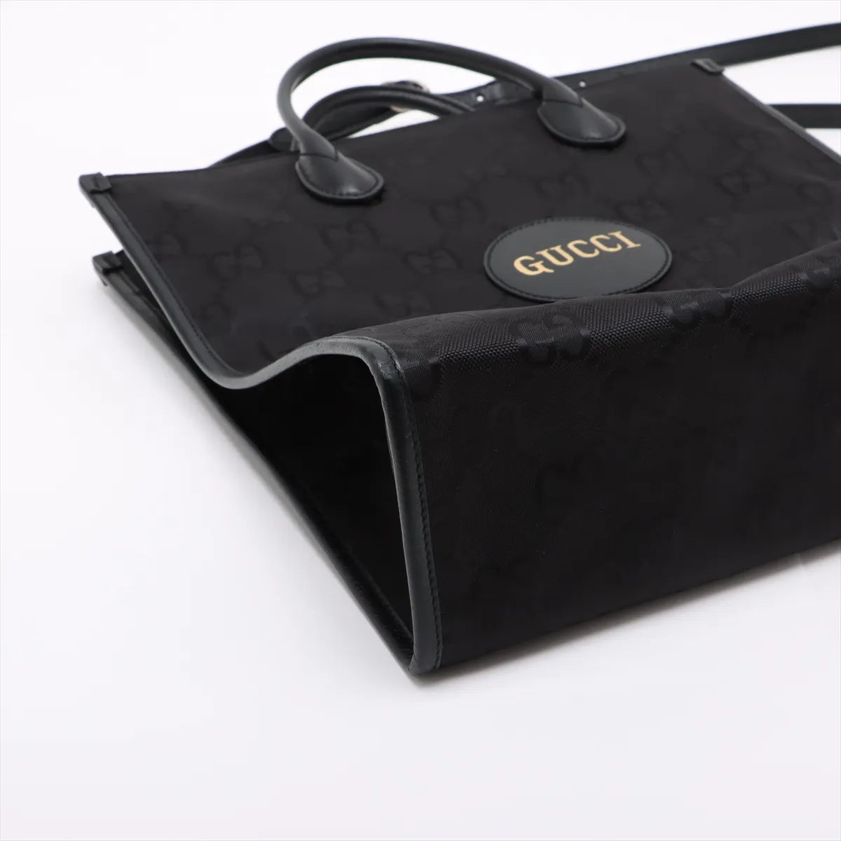 Gucci Off the Grid GG Nylon Leather Two-Way Tote Bag Black