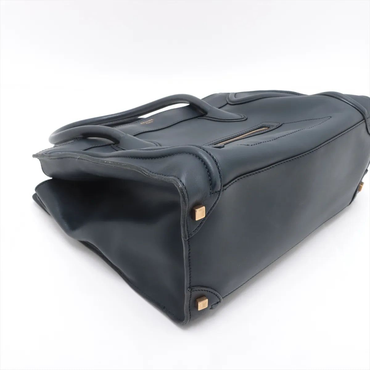 Celine Luggage Phantom Leather Handbag Navy Blue