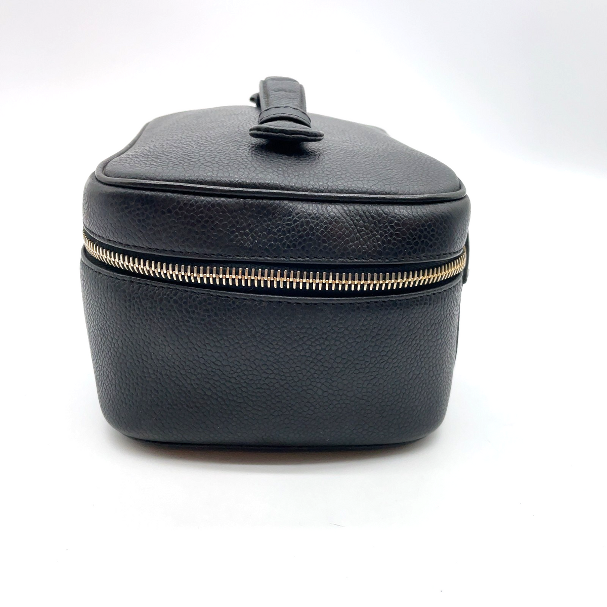 Chanel CC Logo Caviar Leather Vanity Bag Black