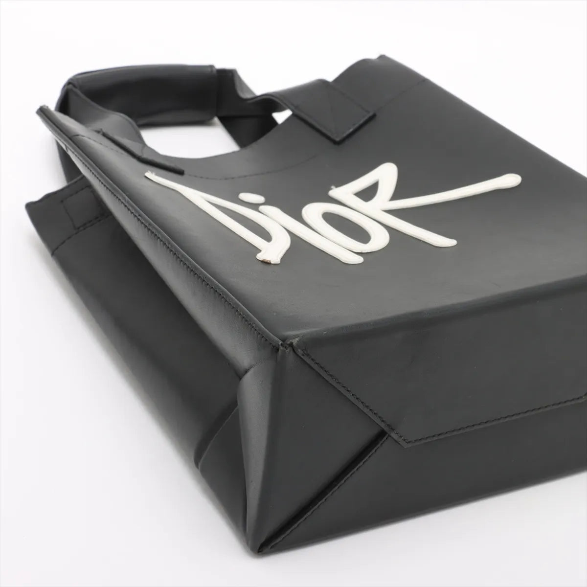 Dior x Stussy Leather Two-Way Tote Bag Black