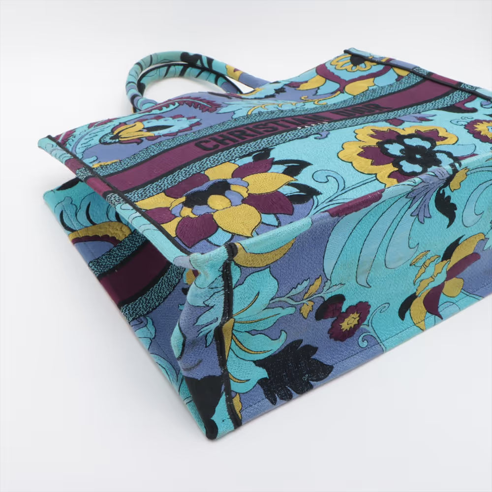 Christian Dior Book Tote Large Canvas Tote Bag Blue