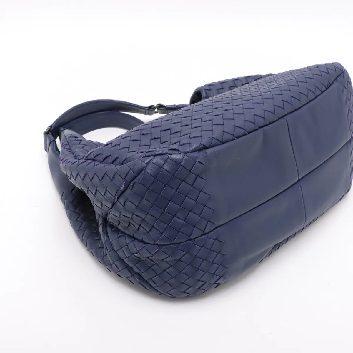 Bottega Veneta Intrecciato Campana Leather Handbag Purple