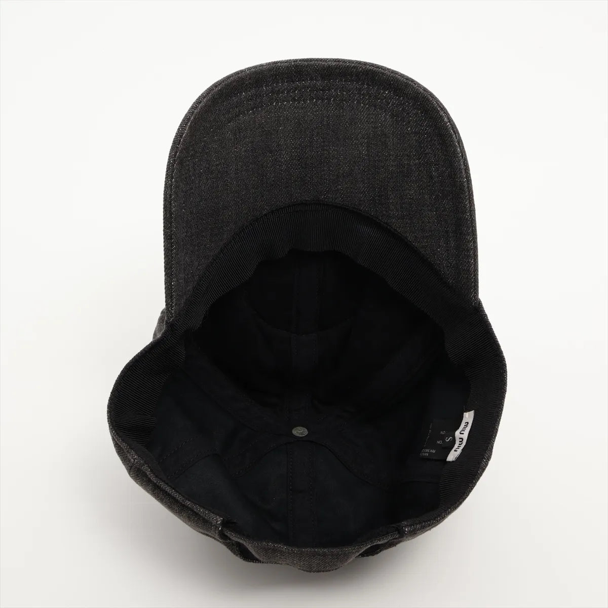 Miu Miu Logo Cap Cotton Black