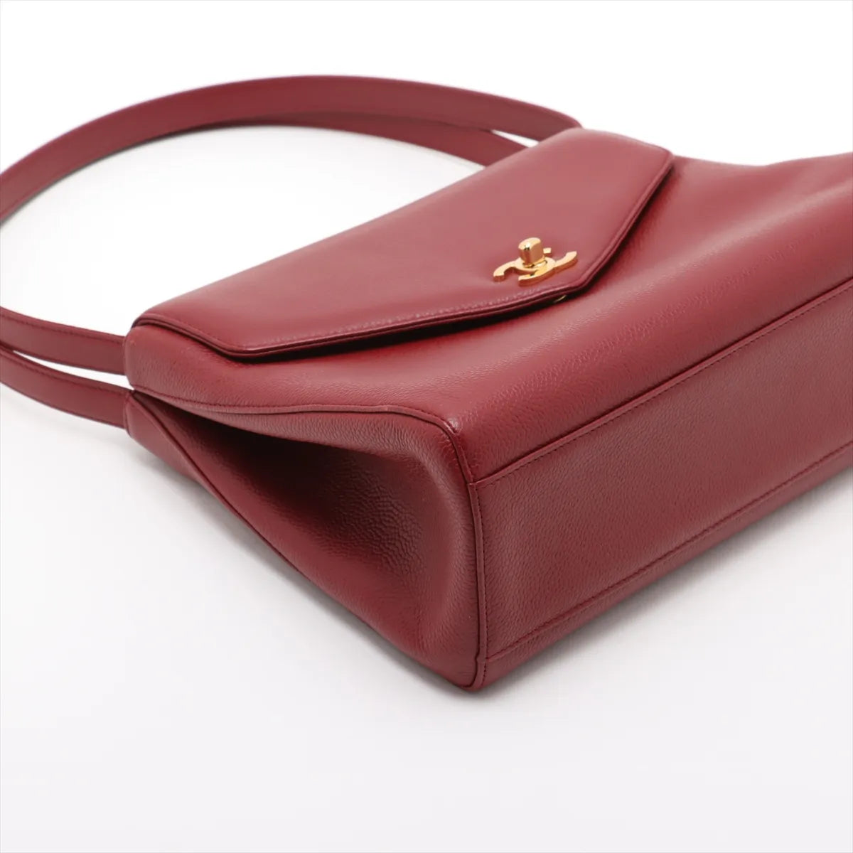 Chanel CC Logo Caviar Skin Shoulder Bag Bordeaux