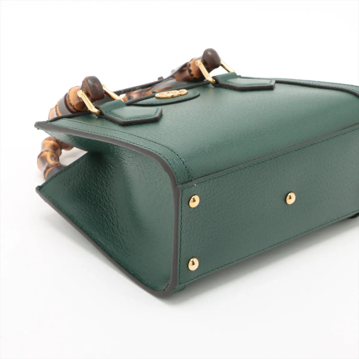 Gucci Bamboo Diana Leather Two-Way Handbag Green