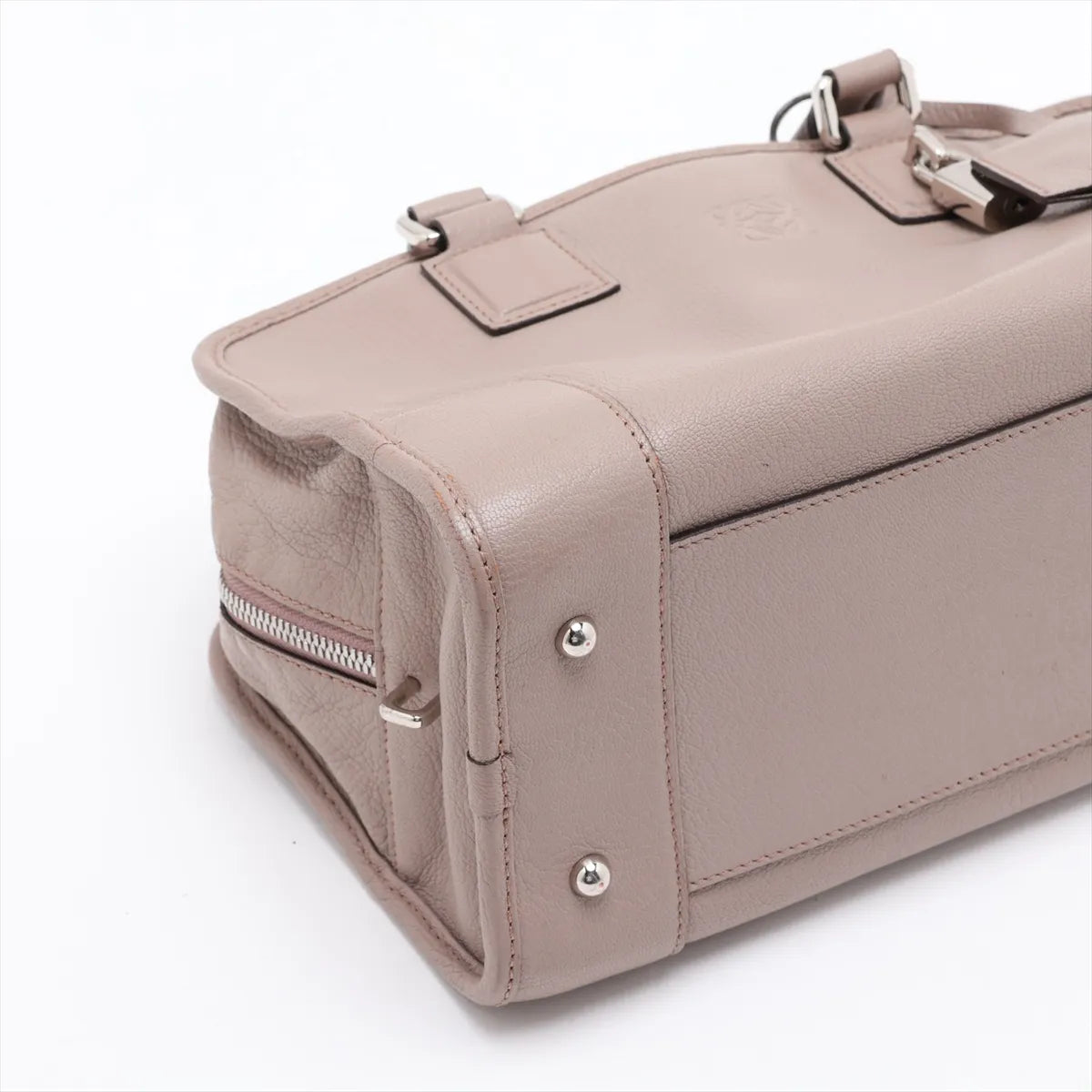 Loewe Amazona 28 Leather Handbag Beige