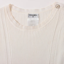 Load image into Gallery viewer, Authentic Chanel CC Button Cotton Tank Top White