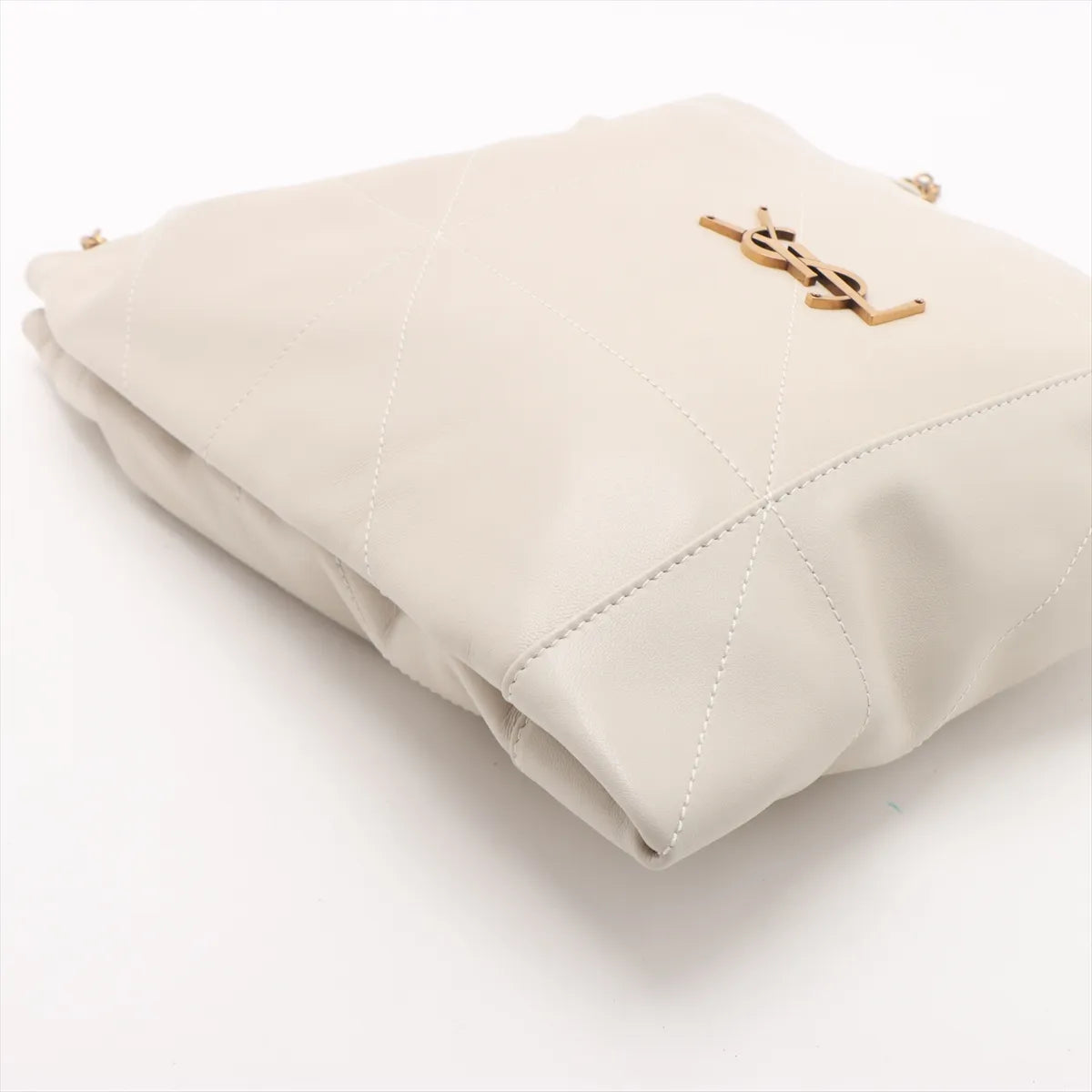 Saint Laurent Paris Jamie Pochon Leather Chain Shoulder Bag Beige