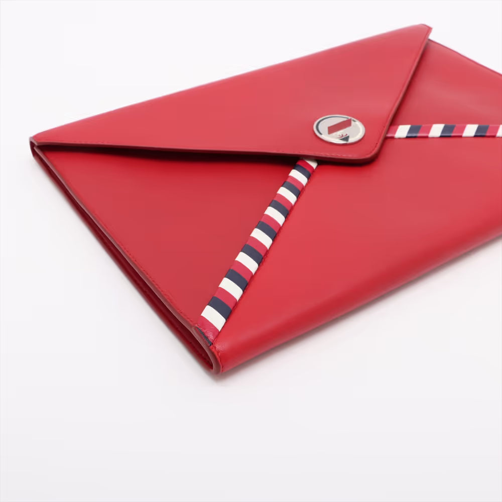 Chanel Airline Lambskin Clutch Bag Red