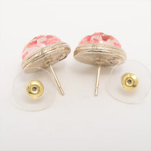 Load image into Gallery viewer, Chanel CC Logo Round Button Stud Earring Hot Pink