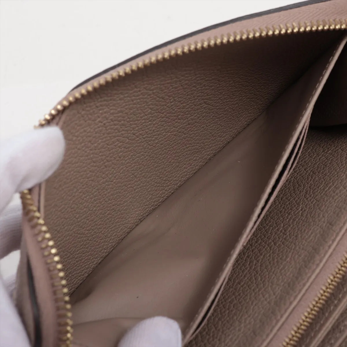 Louis Vuitton Bicolor Monogram Empreinte Zippy Wallet Tourterelle x Creme
