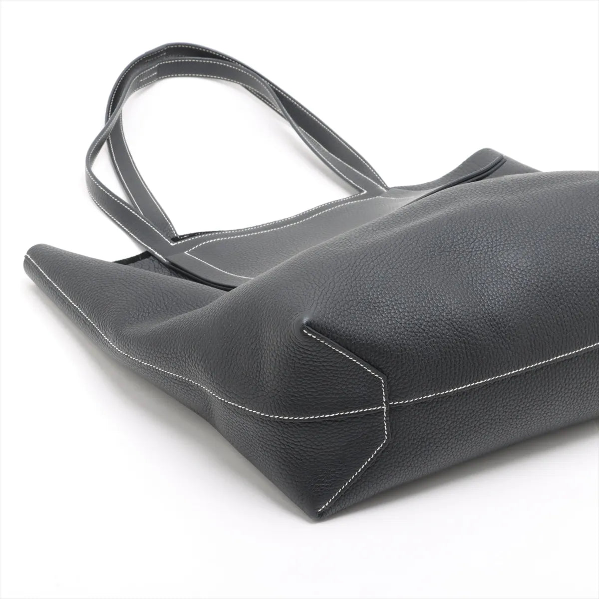 Hermes Hippo Serie 46 Taurillon Clemence Tote Bag Black