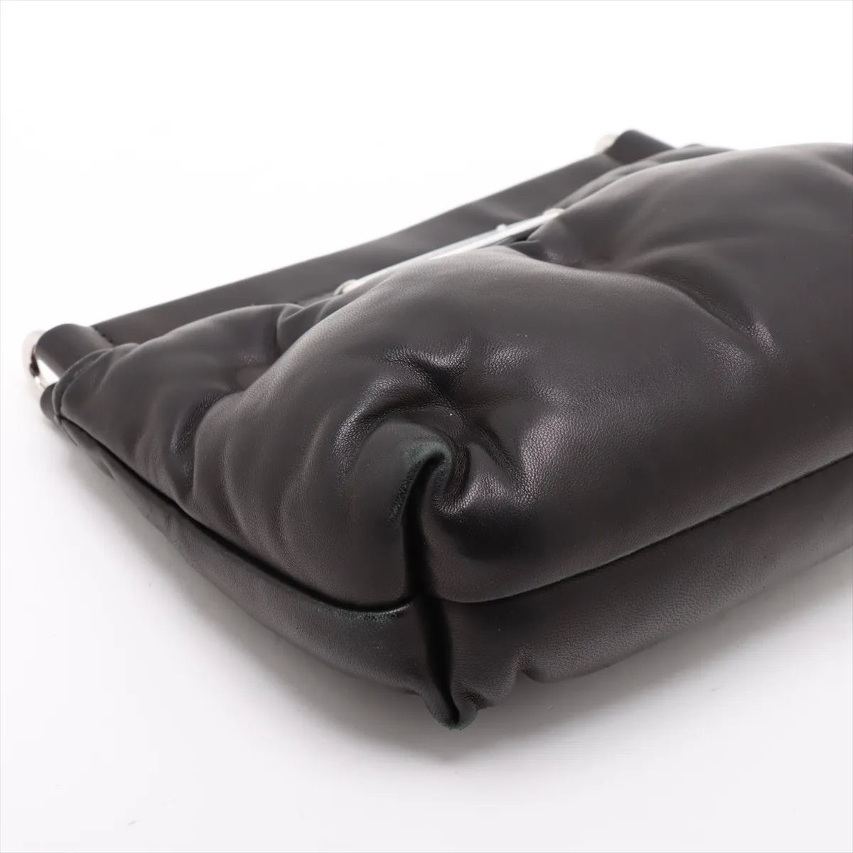 Maison Margiela Glam Slam Leather Chain Shoulder Bag Black