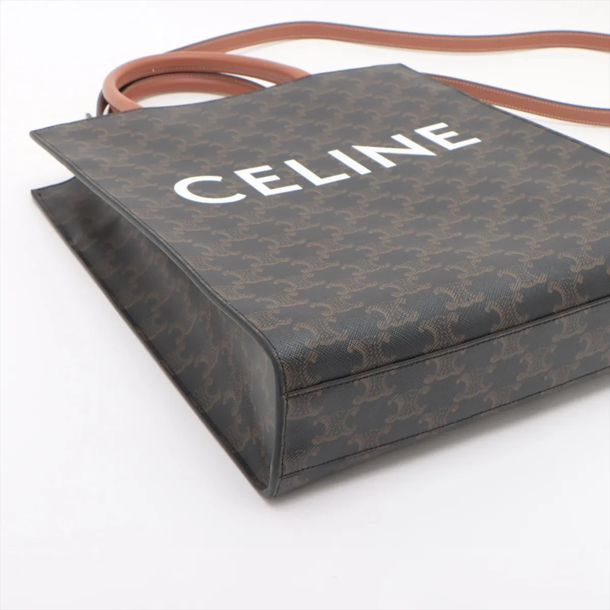 Celine Triomphe Vertical Cabas Two-Way Shoulder Bag Brown