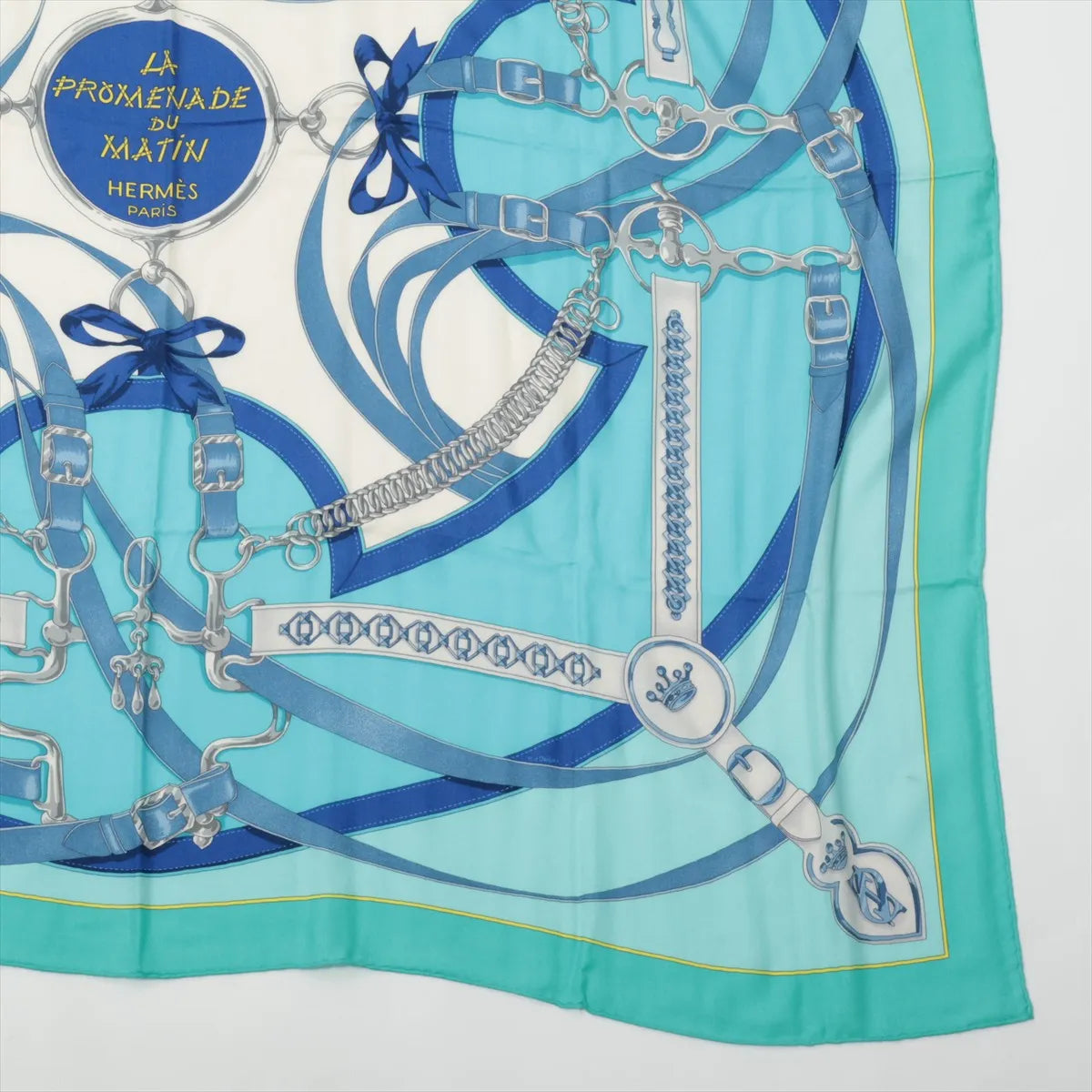 Hermès Carré Géant La Promenade Du Matin Scarf Blue Green