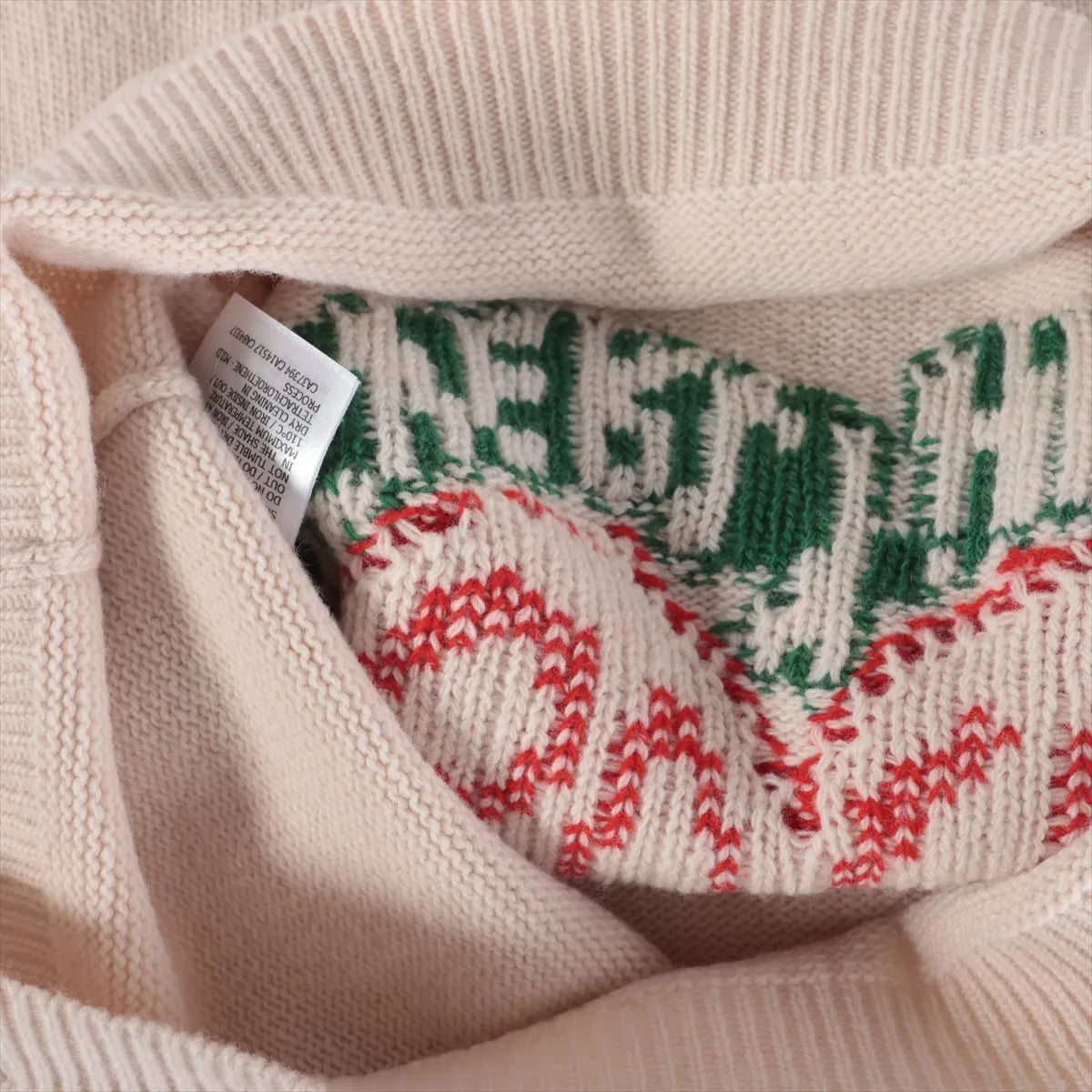 Gucci Cherry Beverly Hills Wool Knit Beige