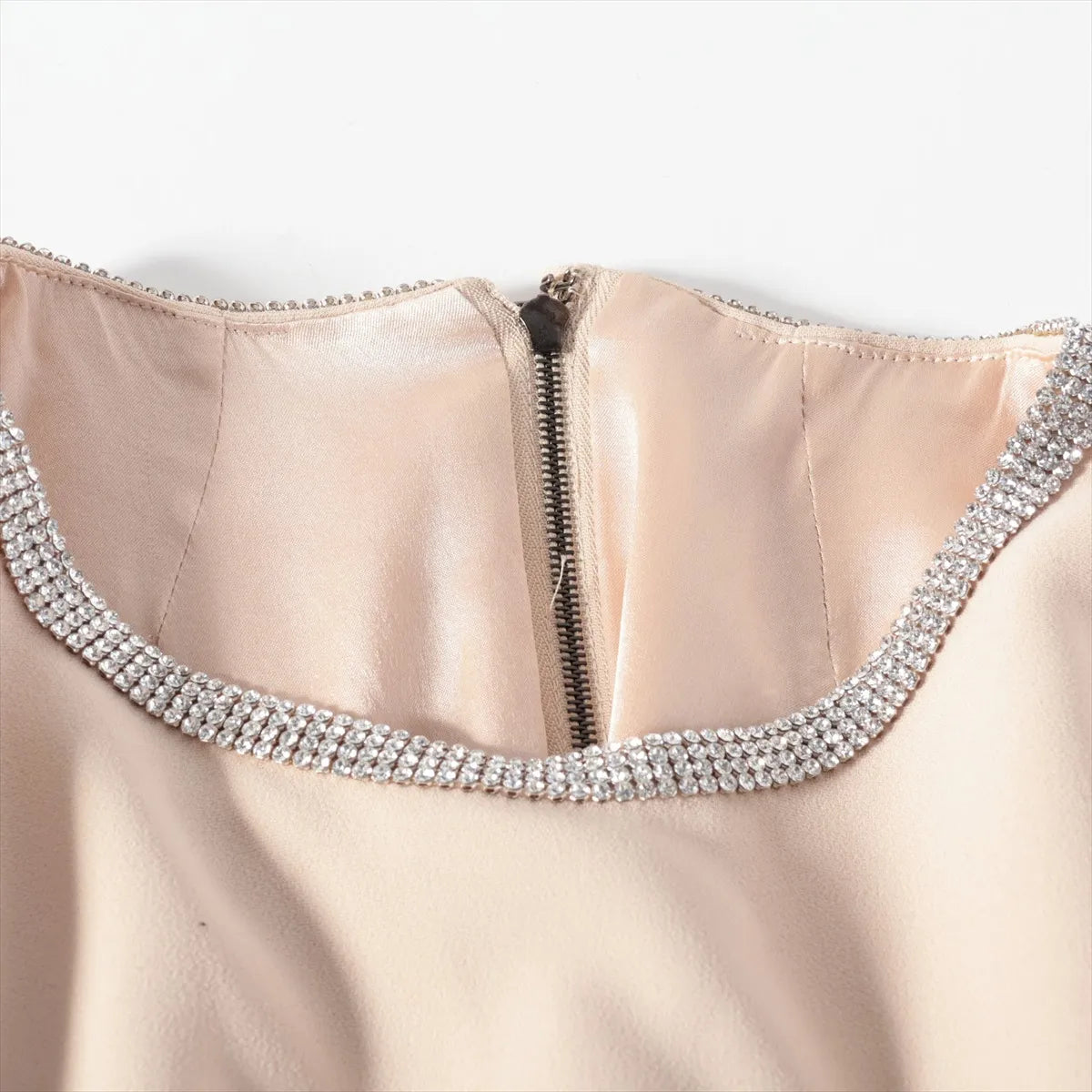 Dolce & Gabbana Rayon Rhinestone Sleeveless Dress Pink