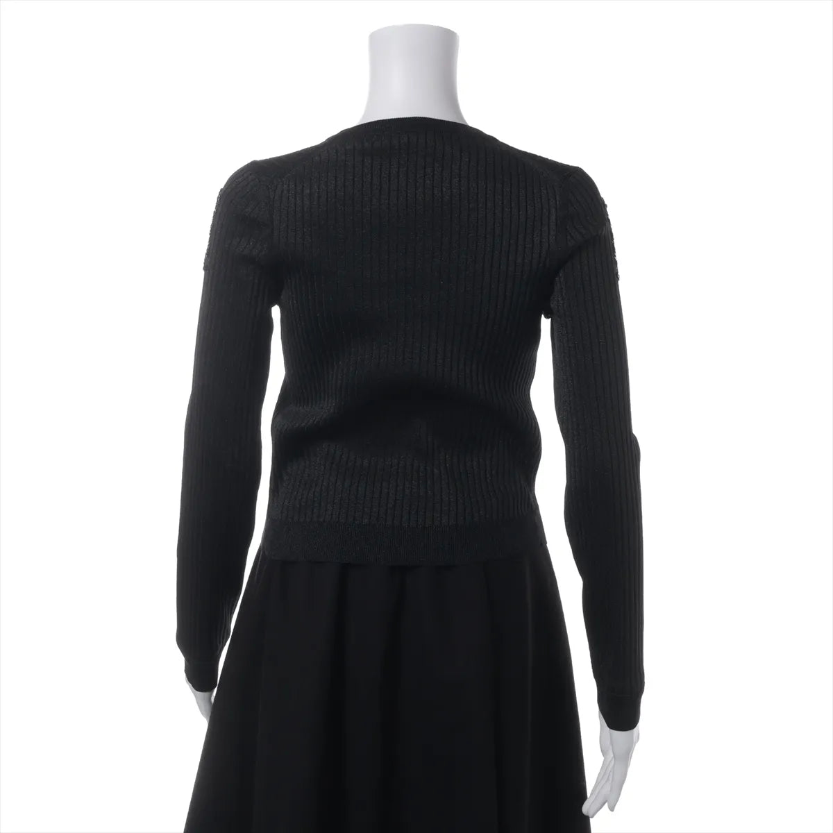 Louis Vuitton Sequins Polyester Long Sleeve Dress Black