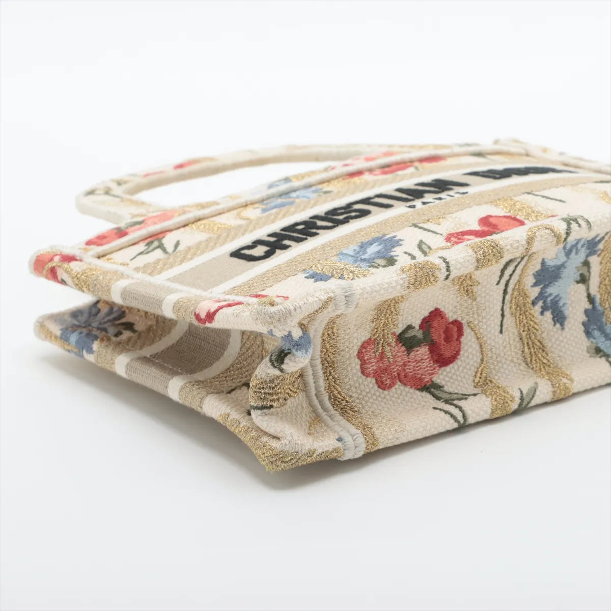 Christian Dior Mini Book Tote Floral Canvas Handbag Beige *PREORDER*