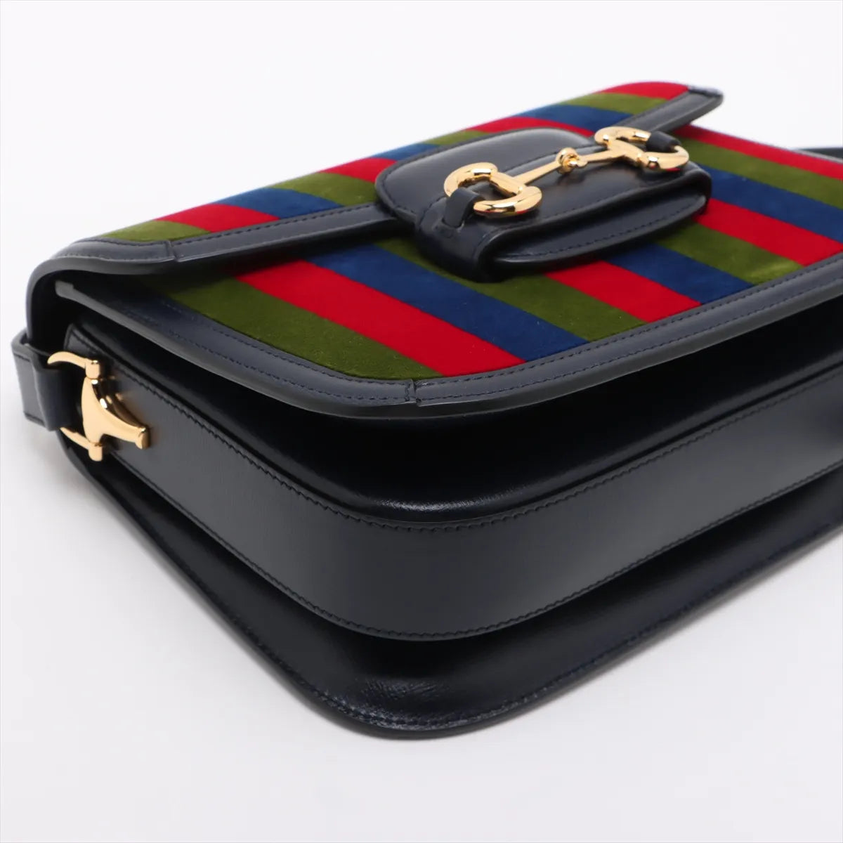 Gucci Horsebit 1955 Baiadera Velour Shoulder Bag Multicolor