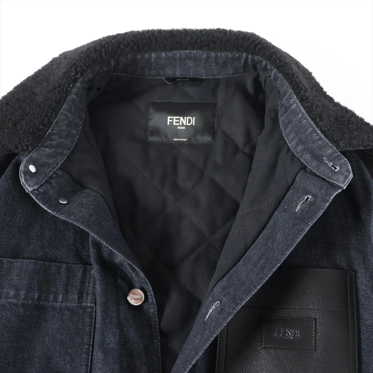 Fendi Cotton Denim Jacket Navy x Black