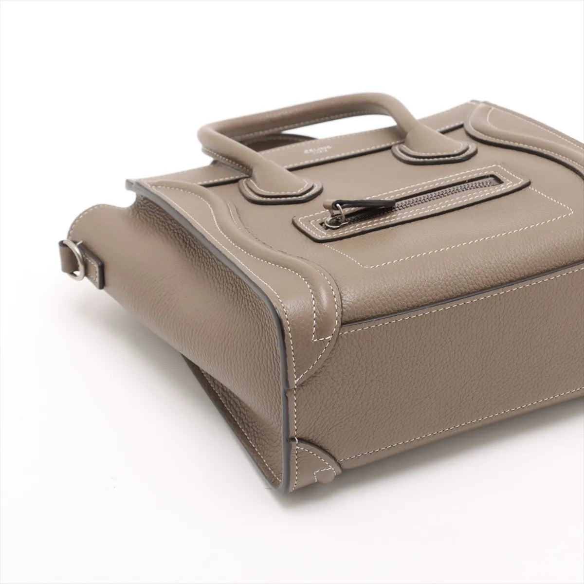 Celine Luggage Nano Shopper Leather Handbag Brown