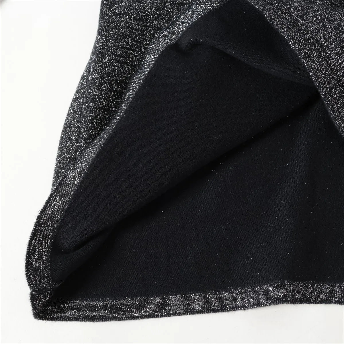 Givenchy Cotton Polyester Knit Dress Black × Silver