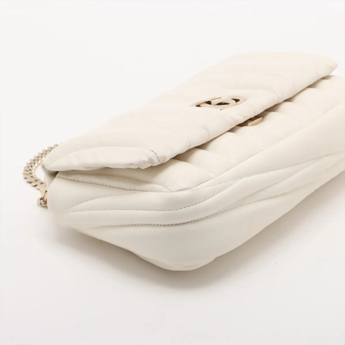 Gucci GG Milano Leather Two-Way Shoulder Bag White
