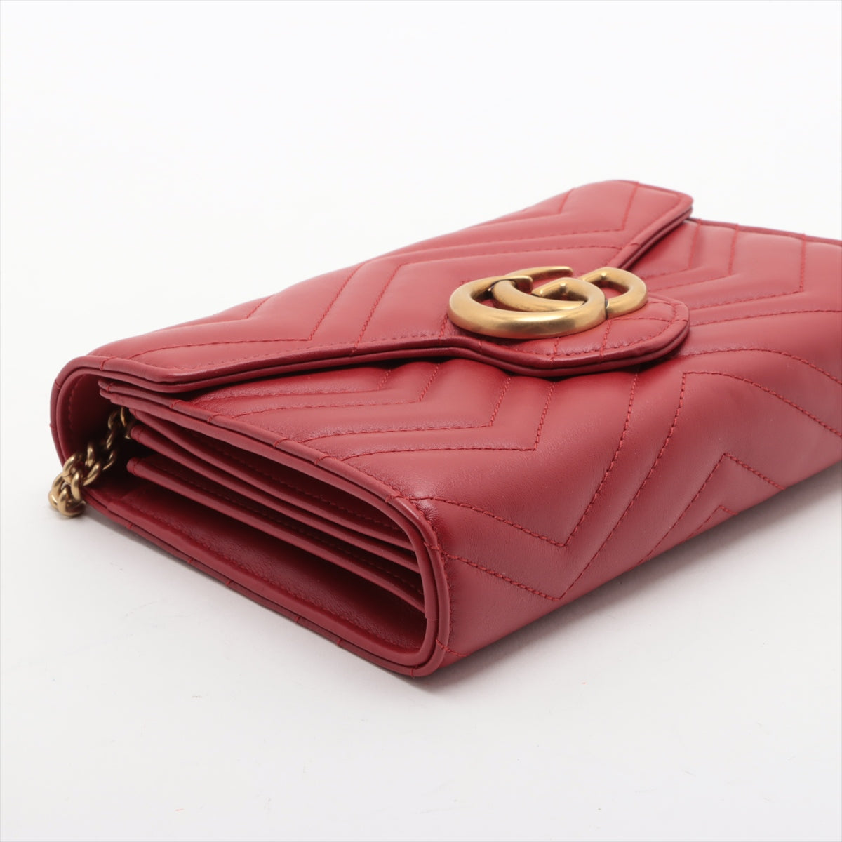 Gucci GG Marmont Leather Chain Wallet Bag Red * PREORDER *