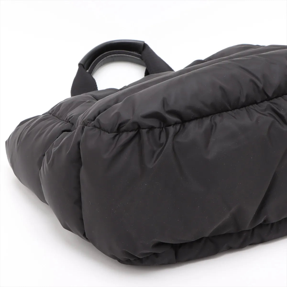 Moncler Nylon Leather Handbag Black