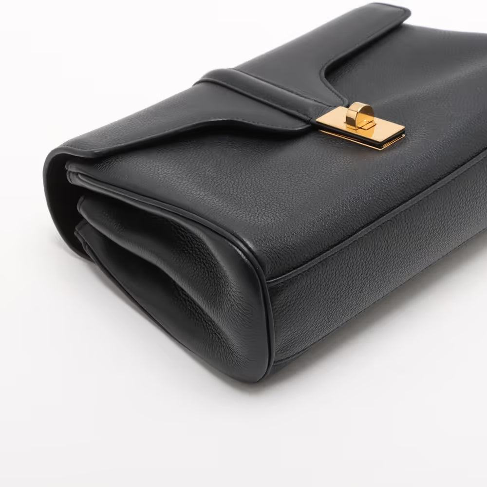 Celine 16 Small Leather Shoulder Bag Black